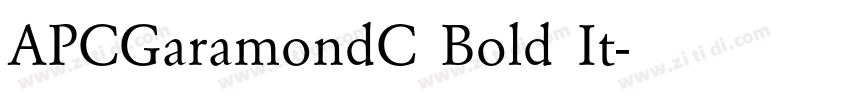 APCGaramondC Bold It字体转换